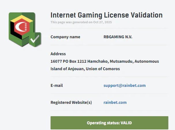is rainbet legal in netherlands