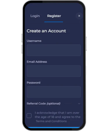 Rainbet registreer een account