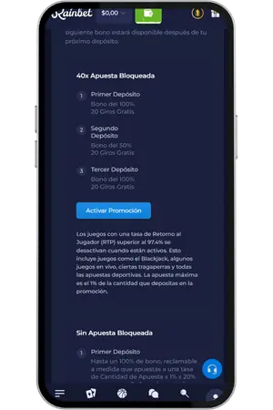 Rainbet Spain bono de bienvenida sin apuesta
