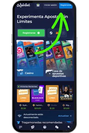 Rainbet casino página principal con juegos
