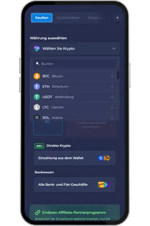Rainbet Auszahlung Krypto Einzahlung wählen