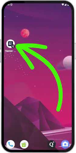 Rainbet APK The application has been installed