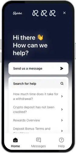 Rainbet App Casino support