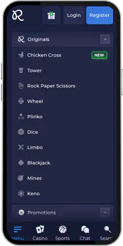 Rainbet App Games available from the company