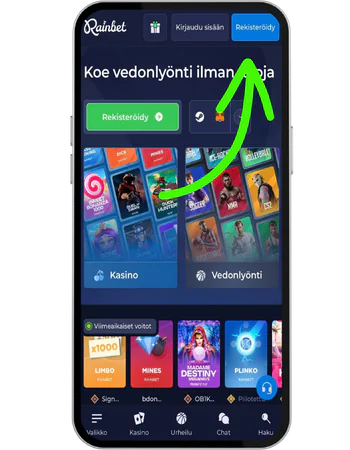 Rainbet-sovellus Siirry viralliselle verkkosivustolle