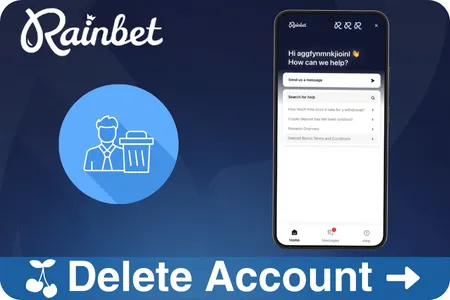 Rainbet account deletion process with self-exclusion and permanent closure options via support