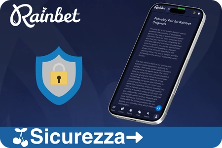 Impostazioni di sicurezza Rainbet con autenticazione 2FA e crittografia SSL su interfaccia mobile