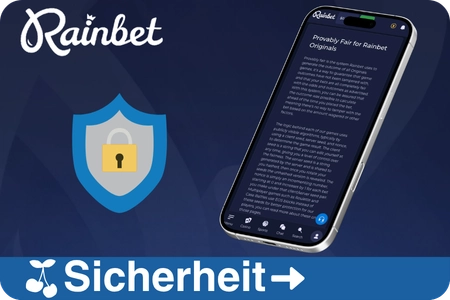 Rainbet Sicherheitseinstellungen mit 2FA-Authentifizierung und SSL-Verschlüsselung auf der mobilen Oberfläche