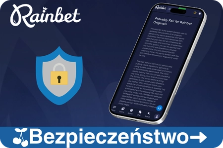 Ustawienia bezpieczeństwa Rainbet z uwierzytelnianiem 2FA i szyfrowaniem SSL na interfejsie mobilnym