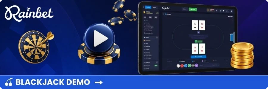 Demo table of Rainbet Blackjack